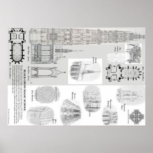 黒十字魔法学校ポスターNo.2 ポスター (正面)