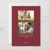 黒千鳥格子のと赤の3つの写真家族 シーズンカード (裏面)