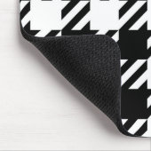 黒千鳥格子の白 マウスパッド (コーナー)