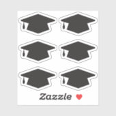 黒卒業帽子グラッドキャップ封筒封印式 シール (シート)