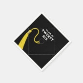 黒卒業2025パーティー スタンダードカクテルナプキン (角)