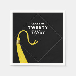 黒卒業2025パーティー スタンダードカクテルナプキン