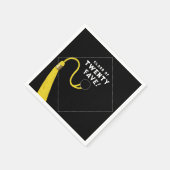 黒卒業2025パーティー スタンダードカクテルナプキン (角)