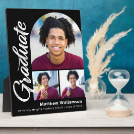 黒卒業3フォトアーはっきりしたチホワイトスクリプト フォトプラーク