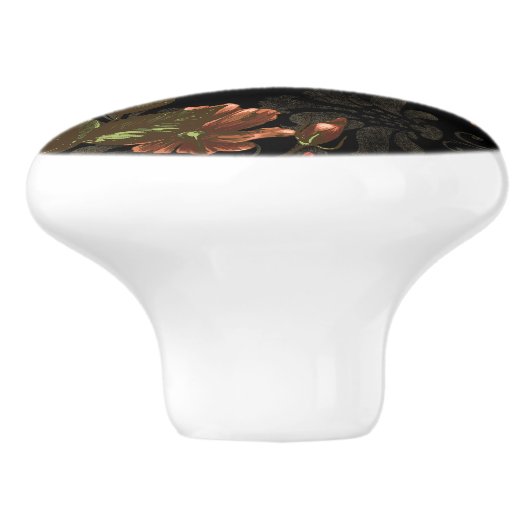 黒印エレガント刻フローラ セラミックノブ (側面)