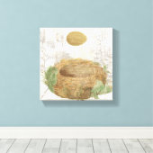 黒卵の鳥の巣 キャンバスプリント (インサイチュ (ウッドフロア))