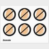 黒卵フリー無卵アレルギ警告ー ラウンドシール (シート)