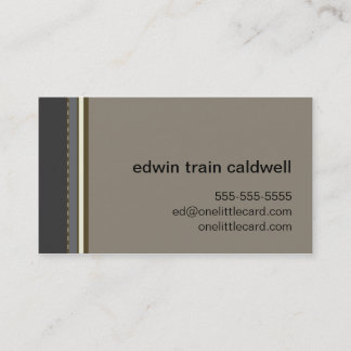 黒及びタンのストライプなカード 名刺