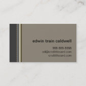 黒及びタンのストライプなカード 名刺 (正面)