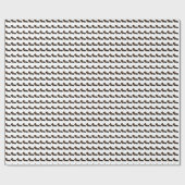 黒及びタンの長い毛のダックスフント ラッピングペーパー (フラット)