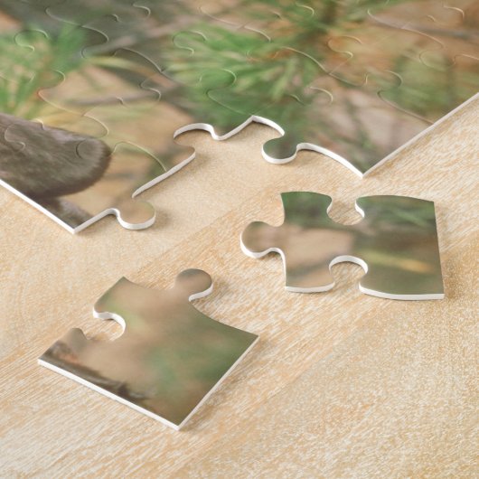 黒及びタンのCoonhound犬のパズル ジグソーパズル (側面)