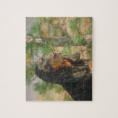 黒及びタンのCoonhound犬のパズル ジグソーパズル (縦)