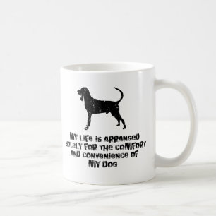 黒及びタンのCoonhound コーヒーマグカップ