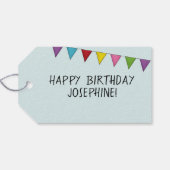 黒及びタンドイツシェパードカラフル誕生日 ギフトタグ (裏面横)