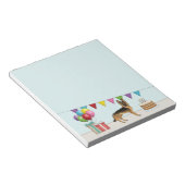 黒及びタンドイツシェパードカラフル誕生日 ノートパッド (アングル)