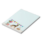 黒及びタンドイツシェパードカラフル誕生日 ノートパッド (回転)