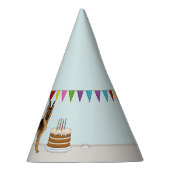 黒及びタンドイツシェパードカラフル誕生日 パーティーハット (右)