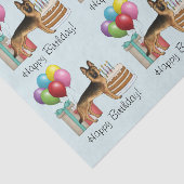 黒及びタンドイツシェパードカラフル誕生日 薄葉紙 (詳細)