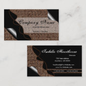 黒及びブラウンのステンドグラスのタイルの名刺2 名刺 (正面/裏面)