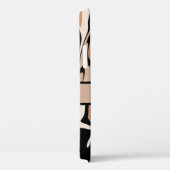 黒及びモノグラムの茶色の大理石デザイン Case-Mate iPhoneケース (裏面 / 右)