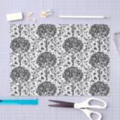 、黒及び白ウィリアム・モリスの生命の樹 薄葉紙 (クラフト)