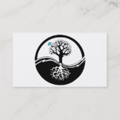 黒及び白陰陽の生命の樹 名刺 (裏面)