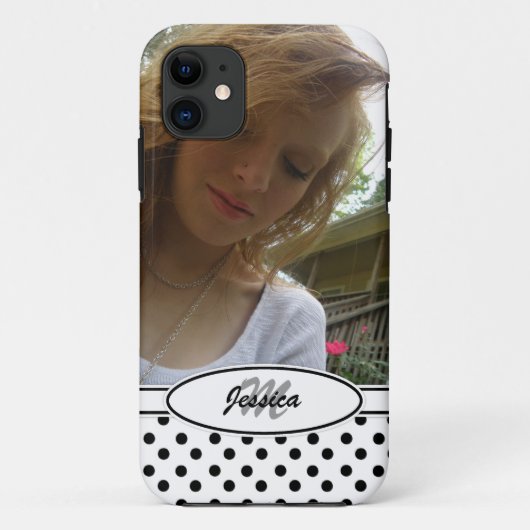 黒及び白: モノグラム: 写真: iPhone 5の場合 Case-Mate iPhoneケース (裏面)