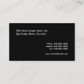 黒及び白 名刺 (裏面)