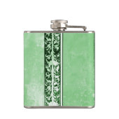 黒及び緑の青いトンボ フラスク (裏面)