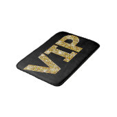 黒及び金ゴールドのグリッターVIP バスマット (アングル)
