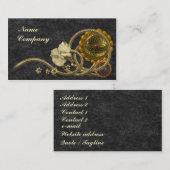 黒及び金ゴールドのノスタルジア 名刺 (正面/裏面)