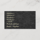 黒及び金ゴールドのノスタルジア 名刺 (裏面)