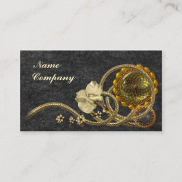 黒及び金ゴールドのノスタルジア 名刺