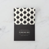 黒及び金ゴールドのヴィンテージのメリーなchritsmasの写真 案内状 (内部)