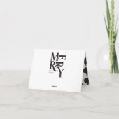 黒及び金ゴールドのヴィンテージのメリーなchritsmasの写真 案内状 (裏面)