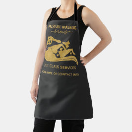 黒及び金ゴールドの圧力洗浄力洗浄窓 エプロン