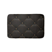 黒及び金ゴールドの幾何学的なパターン バスマット (正面)