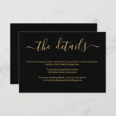 黒及び金ゴールドの情報/詳細のエンクロージャカード エンクロージャーカード (正面/裏面)