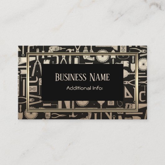 黒及び金ゴールドの研修会用具の名刺3 名刺 (正面)