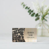 黒及び金ゴールドの研修会用具の名刺 名刺 (スタンド正面)