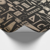 黒及び金ゴールドの研修会用具 ラッピングペーパー (角)