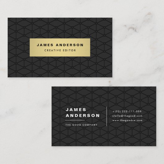黒及び金ゴールド 名刺 (正面/裏面)