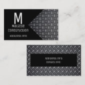 黒及び金属の名刺 名刺 (正面/裏面)