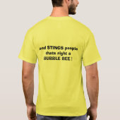 黒及び黄色を見る何が Tシャツ (裏面)
