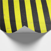 黒及び黄色を警告する危険 ラッピングペーパー (角)