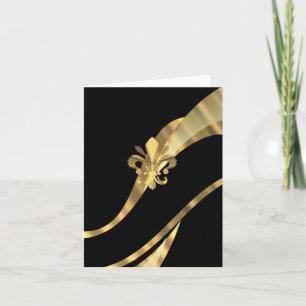 黒及びgold fleur de lys カード