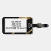 黒及びgold fleur de lys ラゲッジタグ (裏面横)