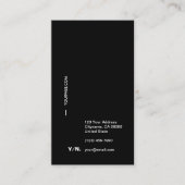 黒及びWhiteTypographyの縦の名刺 名刺 (正面)