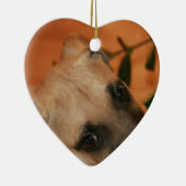 黒口の野良犬の子犬 セラミックオーナメント (右)