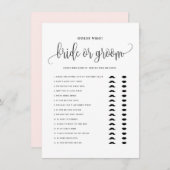 黒台彼は彼女は花嫁または新郎のゲームを言った エンクロージャーカード (正面/裏面)